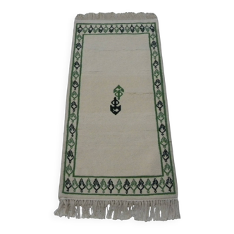 Vintage Berber Carpet with Amazigh Jewel Pattern - Handmade Wool Carpet