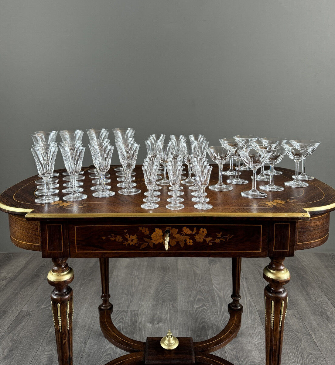 Service of 54 crystal glasses from Saint Louis, Cerdagne model, 20th century.