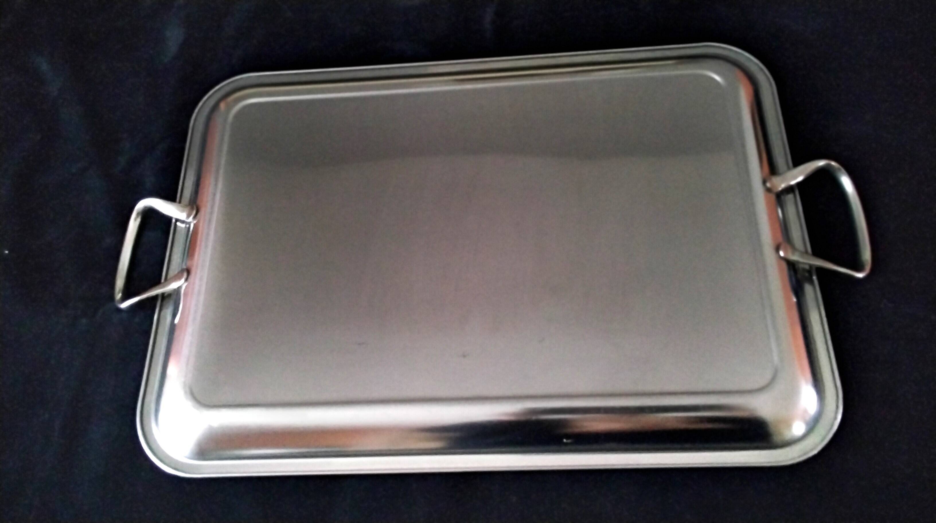 Guy Degrenne Stainless Steel Serving Tray 44.5 x 31.5 cm