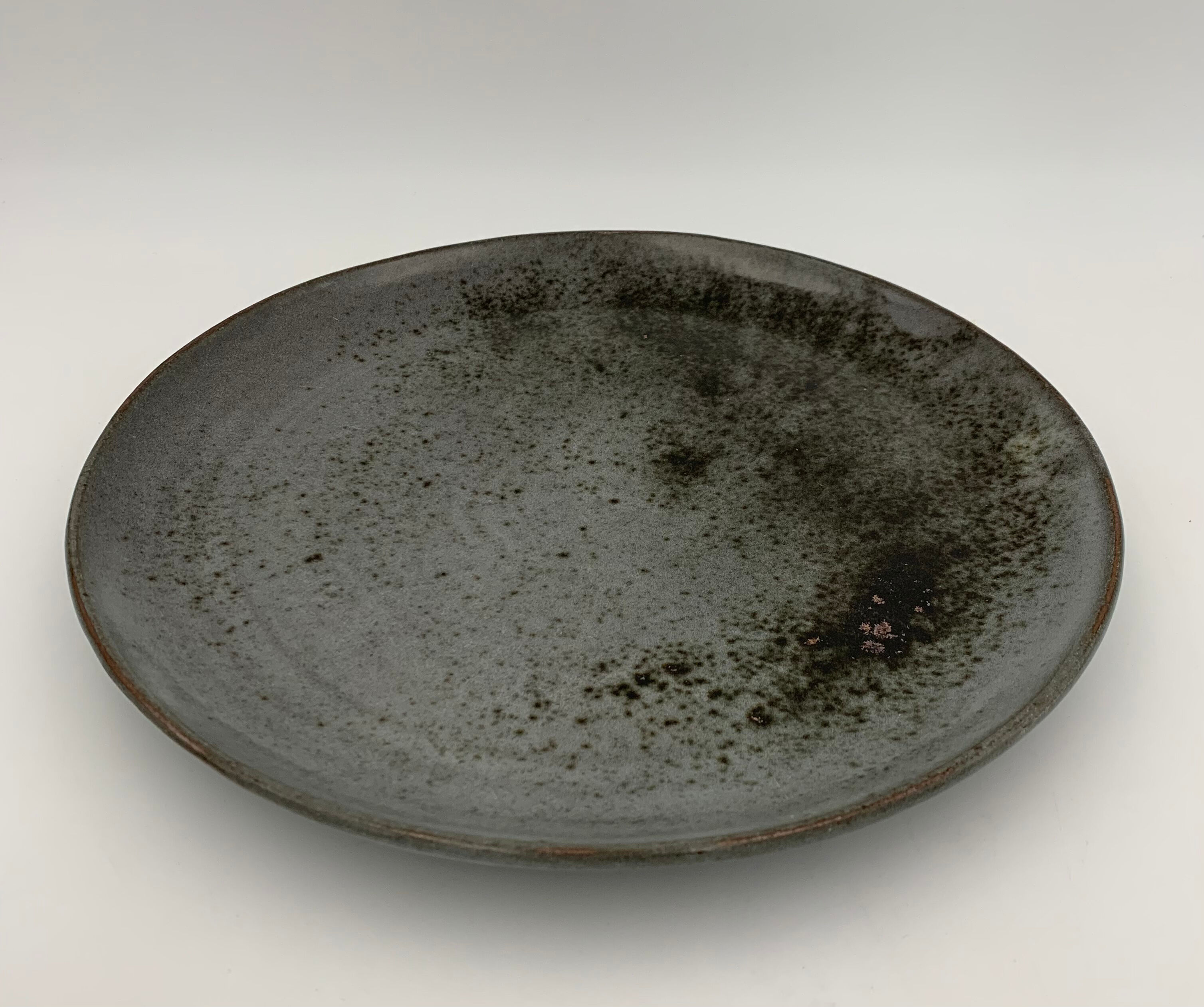 Large vintage round dish Thierry ROBERT, Grès du Loir - 1970s