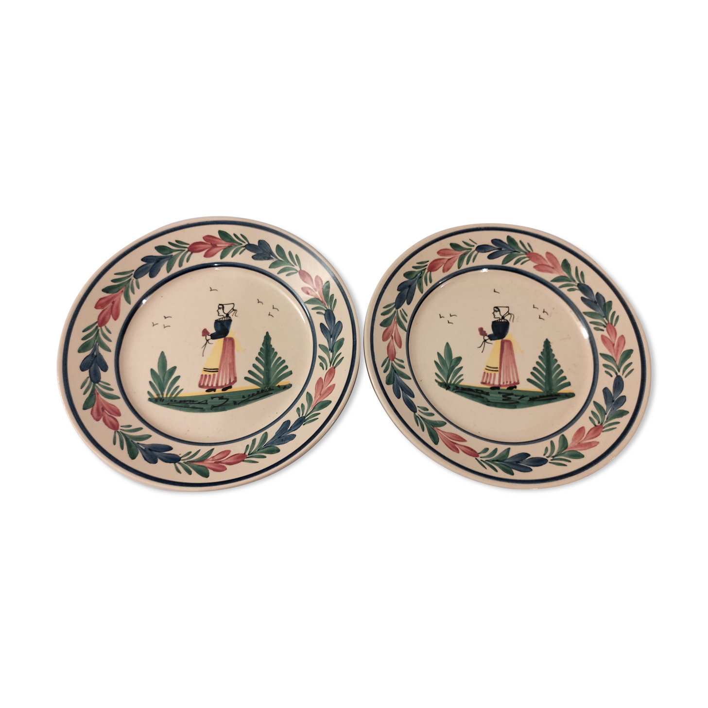 Lot Plates Breton Quimper