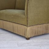 1970s, Danish 2-seater sofa, original green furniture velour.