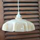 Suspension abat jour corole verre orangé dentelle dpc 082320