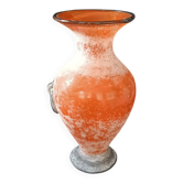 Vase amphore en pâte de verre scavo
