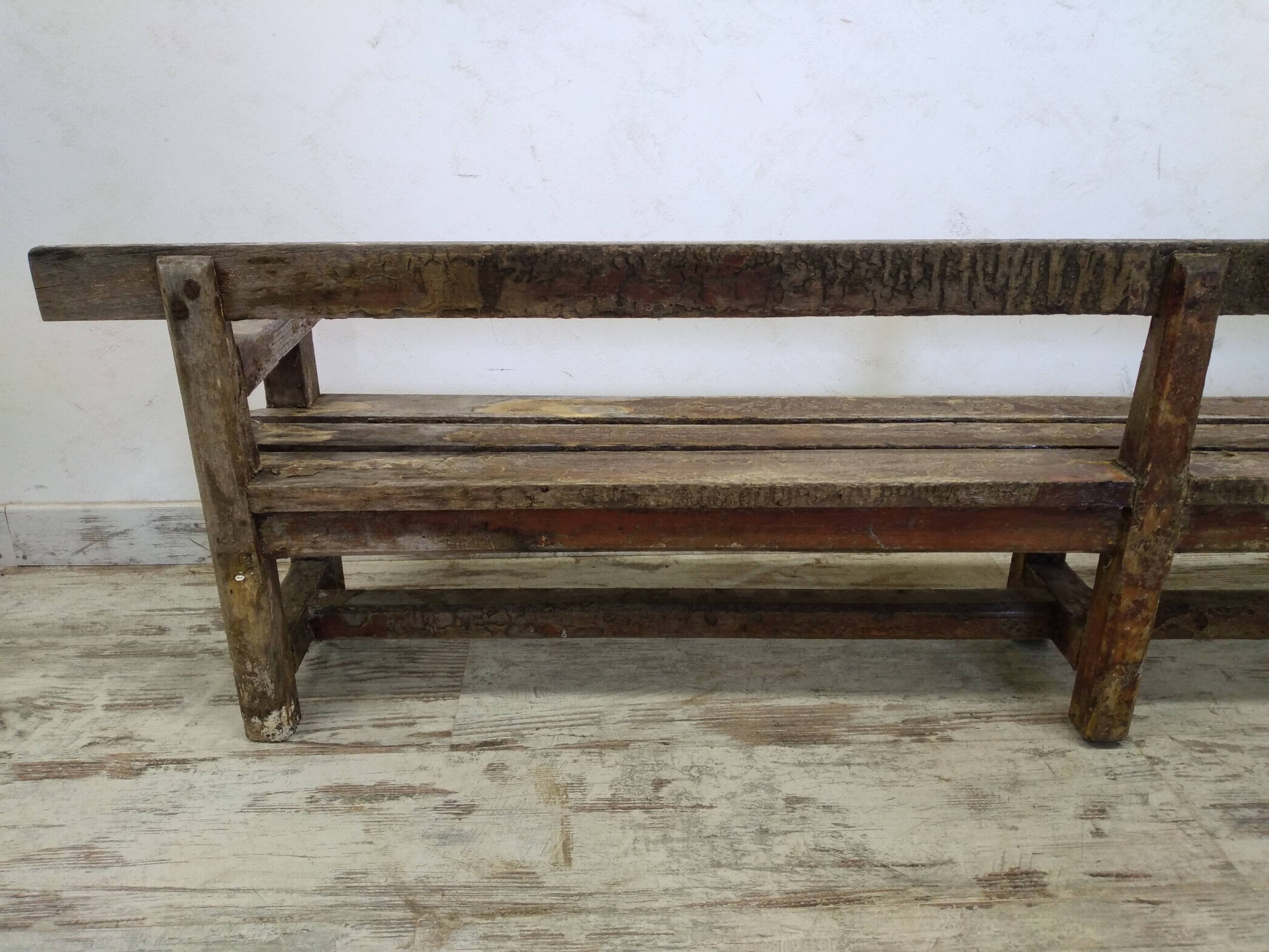 Antique wooden bench