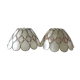 Mother-of-pearl lampshade and brass