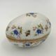 Vintage box in Limoges porcelain, egg shape, floral decoration - twentieth century