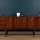 Retro 1960s Restored Long Rosewood Mcintosh Torpedo Sideboard