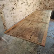 19th Century French Farmhouse Table in Chestnut Wood, Extendable to 365cm, Rustic Dining or Work Table