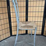 Cast iron and straw bistro chair, 1930s