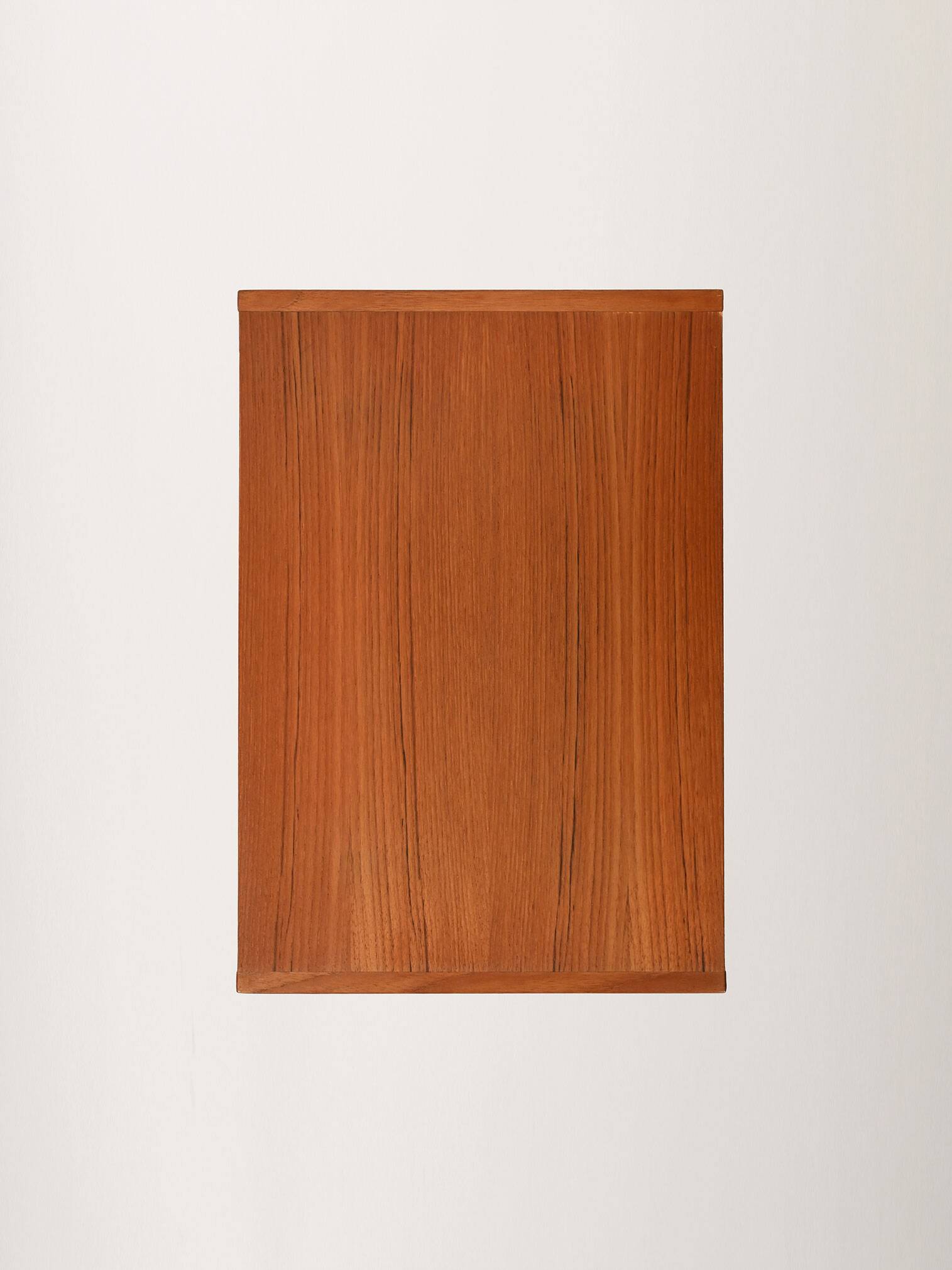 Scandinavian box-form bedside table in teak, 1960s