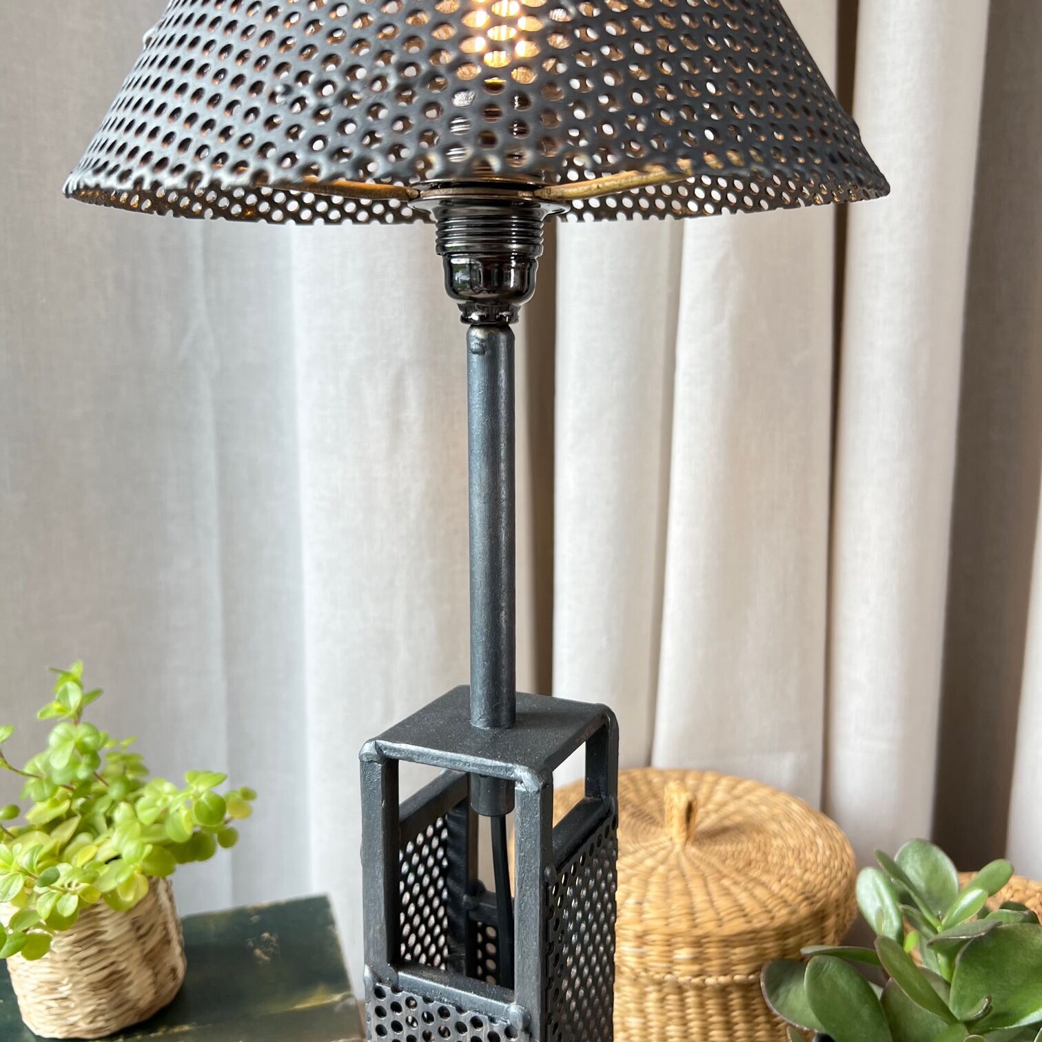 Handmade lamp industrial style