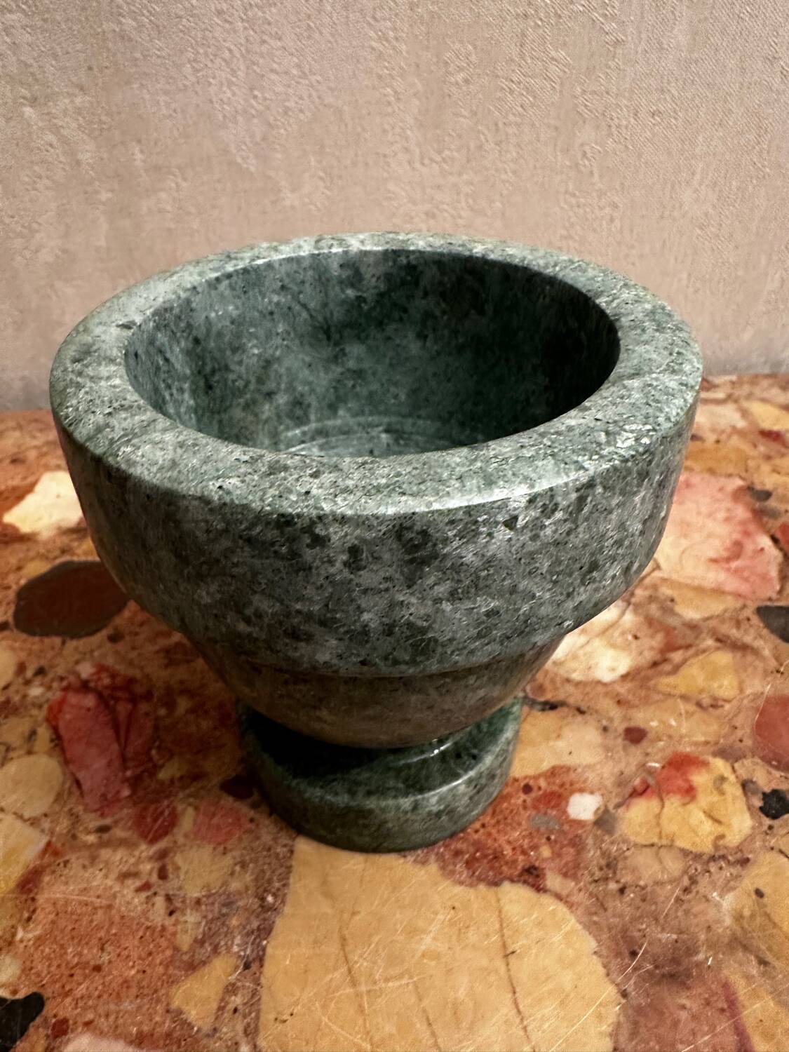 Art Deco period green marble bowl / catchall