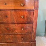 Louis Philippe chest of drawers in elm veneer
