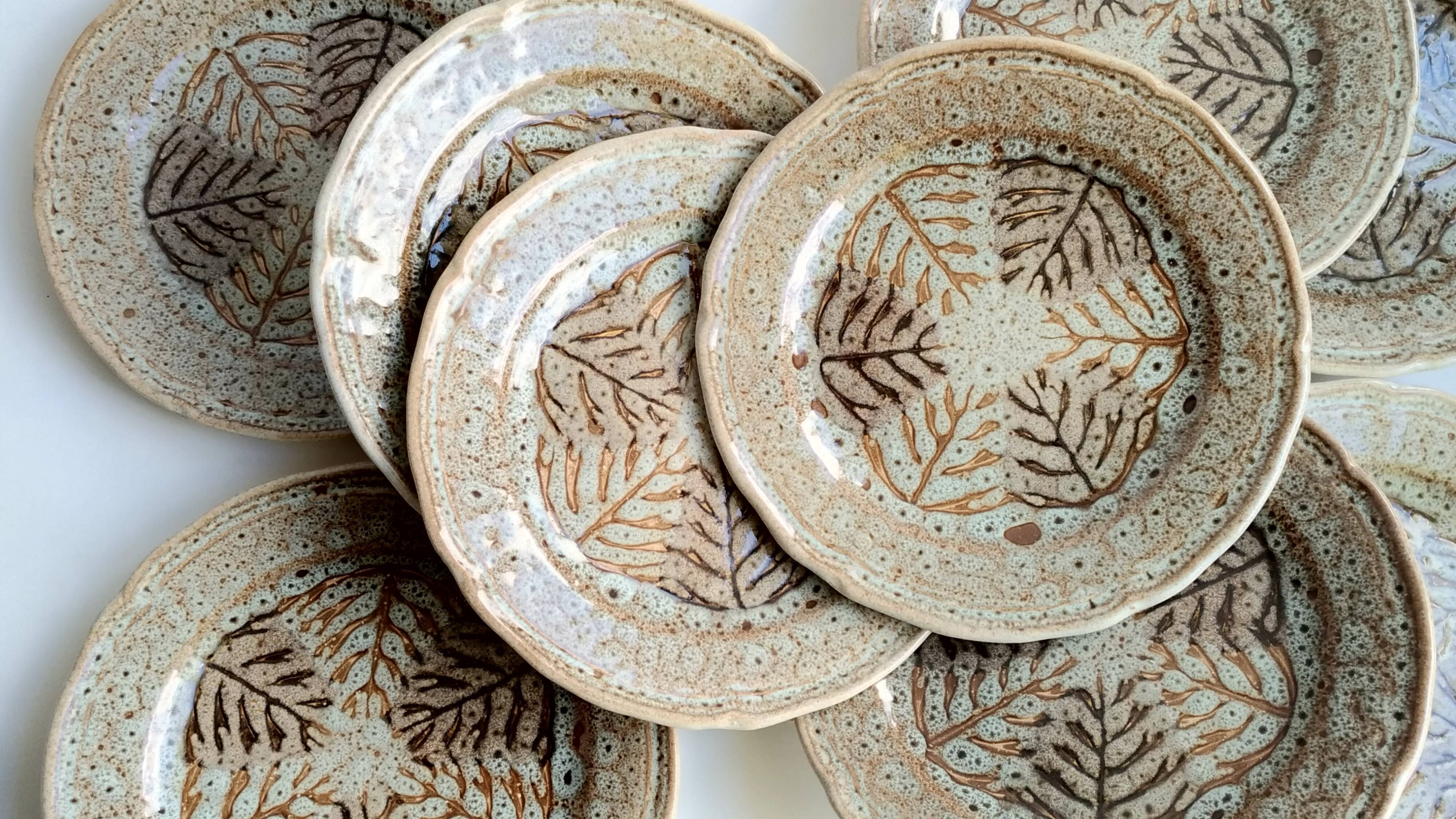 10 plates 1970 Japala Faïence de Pornic