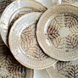 10 plates 1970 Japala Faïence de Pornic