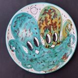 Ceramic art plate signed CORRAO