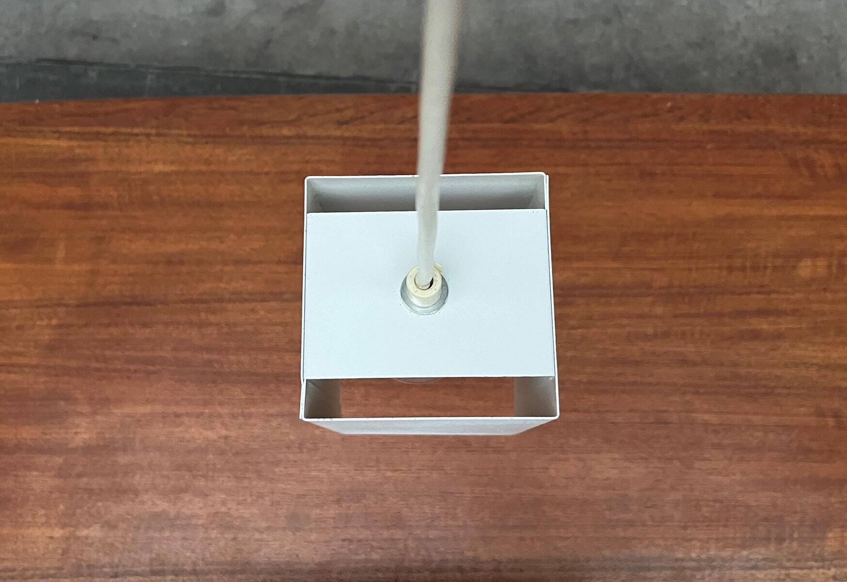 Minimalist cubic metal suspension, mid-century, 1960s.