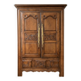 Armoire normande ancienne en bois sculpté 1886