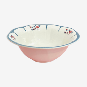 Salad bowl faience floral ninette digoin sarreguemines