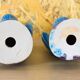 Paire de paons chinois en porcelaine turquoise du milieu du siècle, années 50
