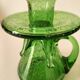 Duo de bougeoirs en verre bullé vert – Verrerie de Biot