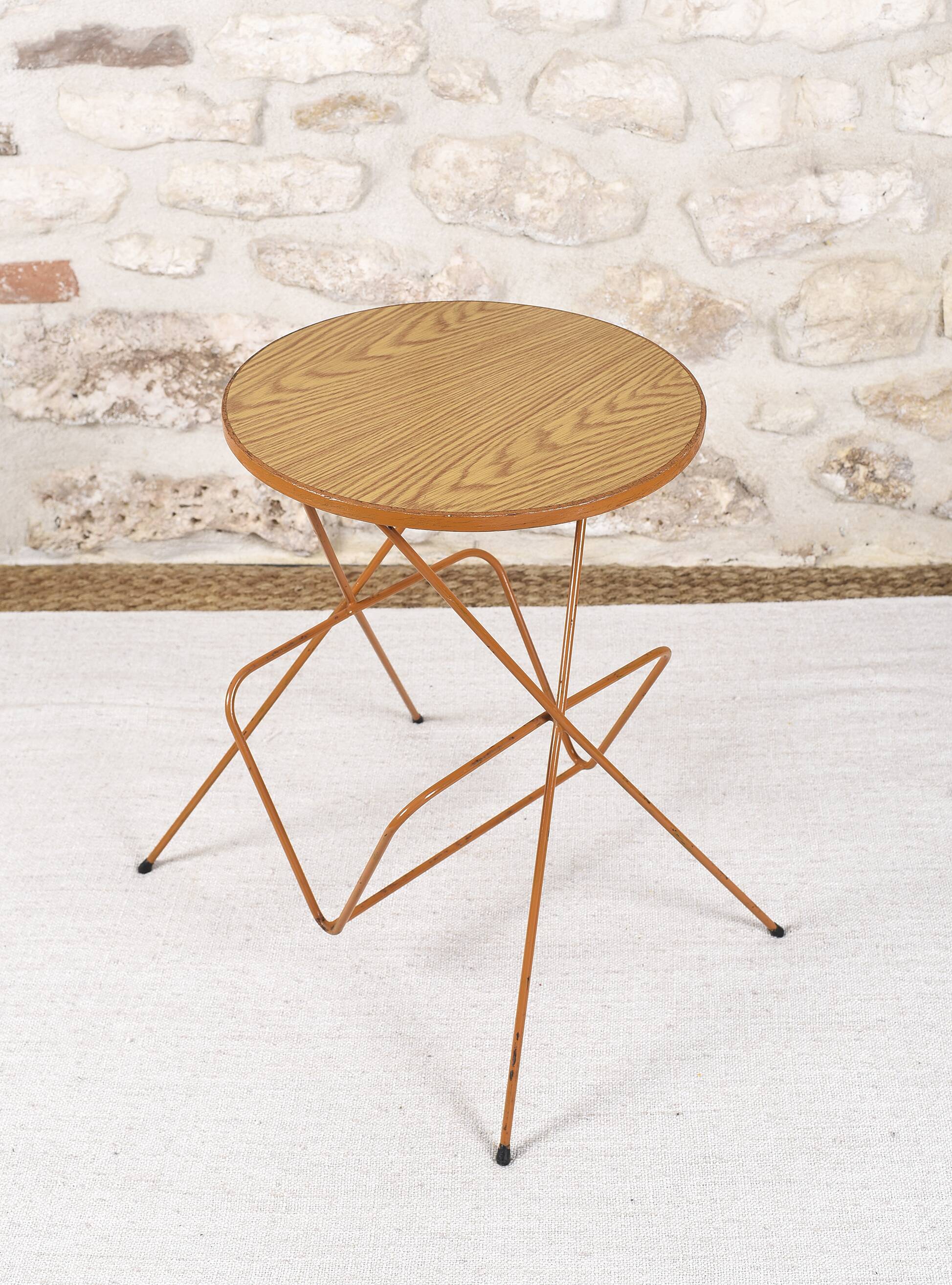 Vintage magazine rack side table