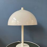 White Mid-Century Dijkstra mushroom table lamp