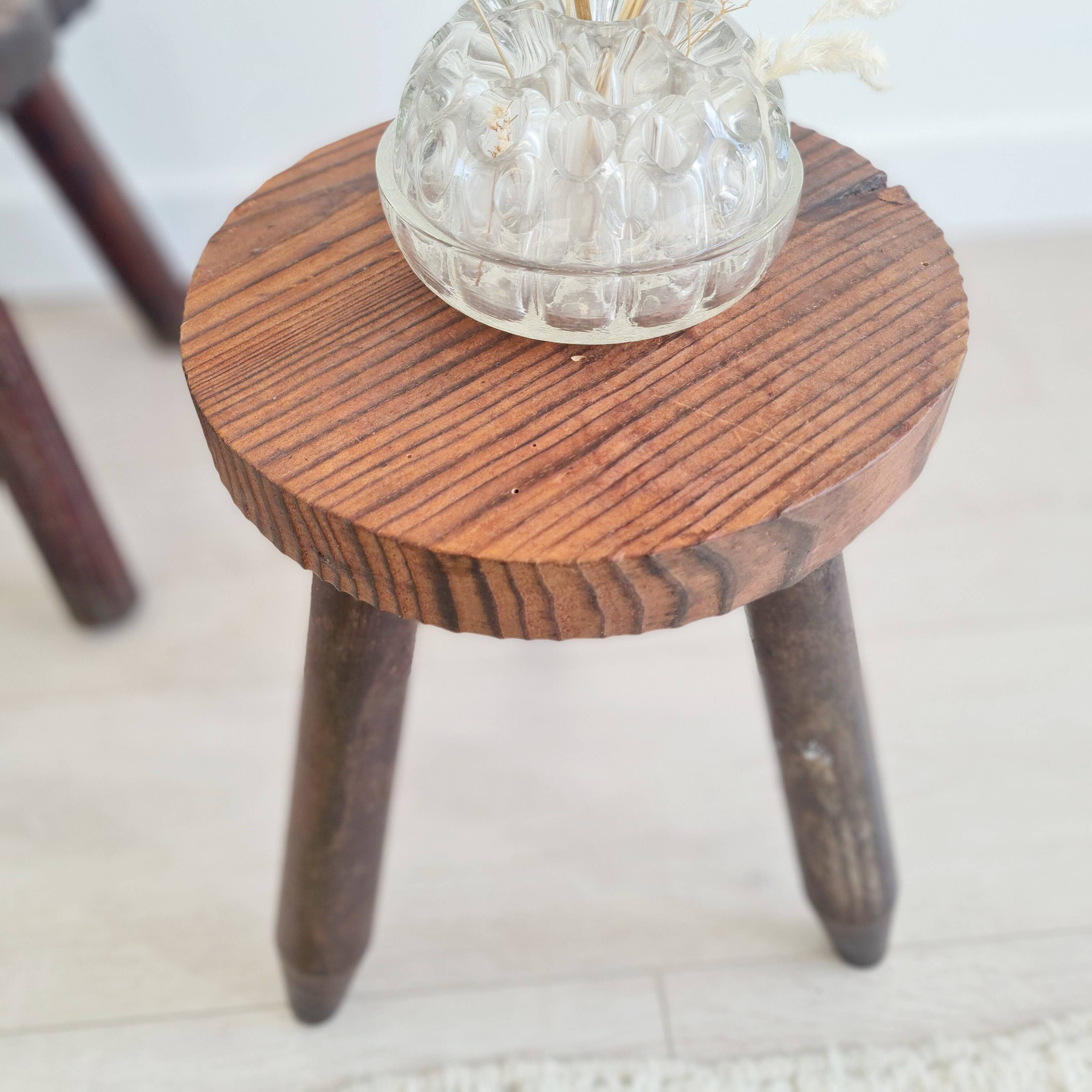 Wooden tripod stool - antique shepherd's stool