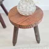 Tabouret tripode en bois - tabouret de berger ancien
