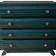 Vintage chest of drawers - 1950s - marble - midnight blue