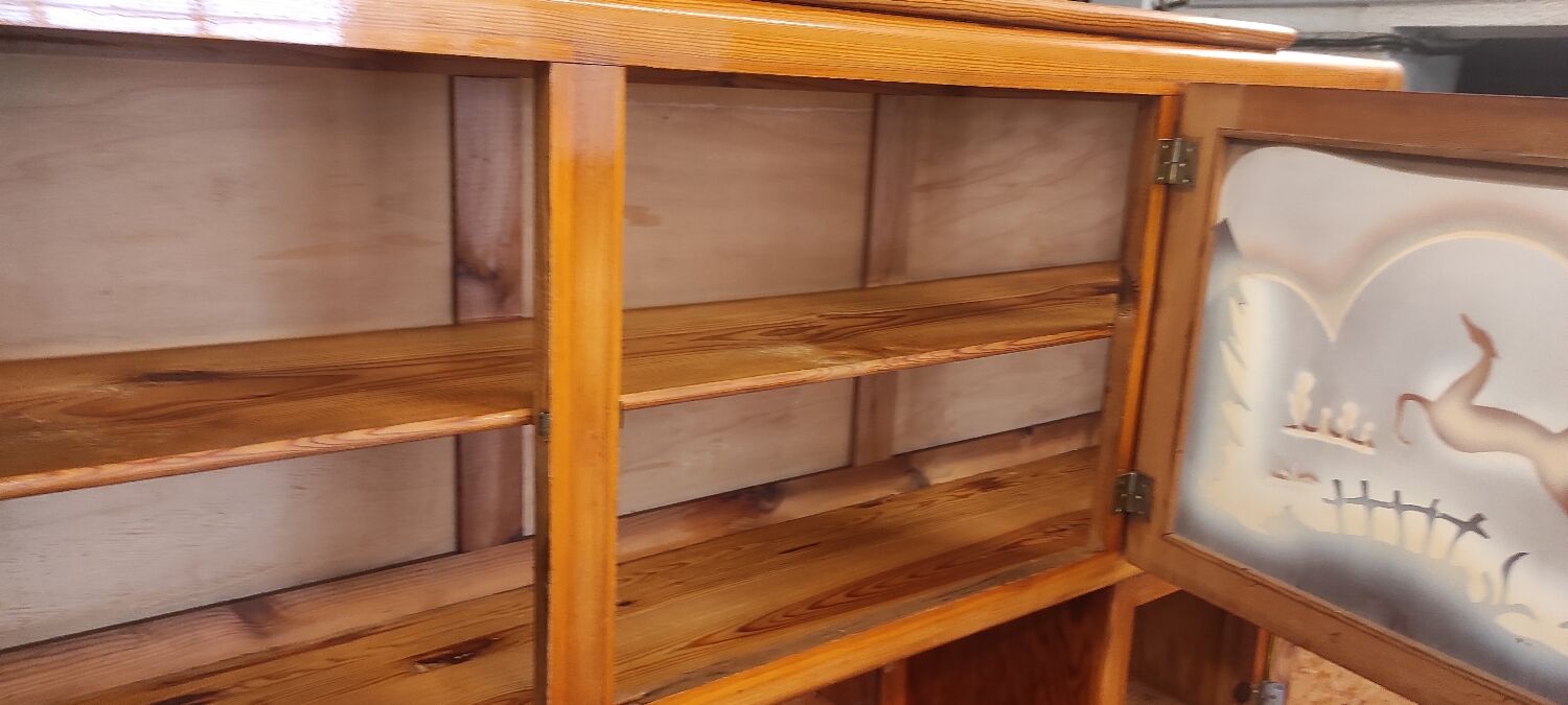 Mado vintage wooden sideboard 3 bodies Mid-century