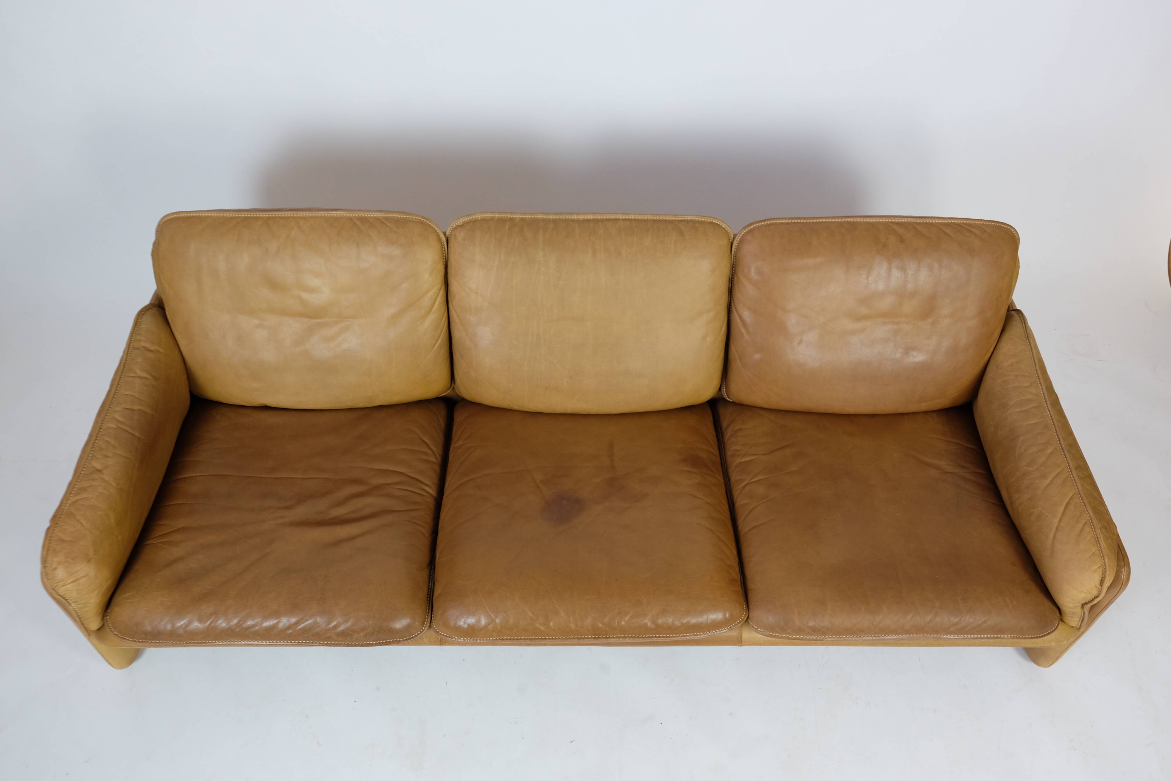 Vintage de Sede DS61 Leather Sofa Couch 70er Design 60er