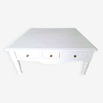 Table basse en bois blanc