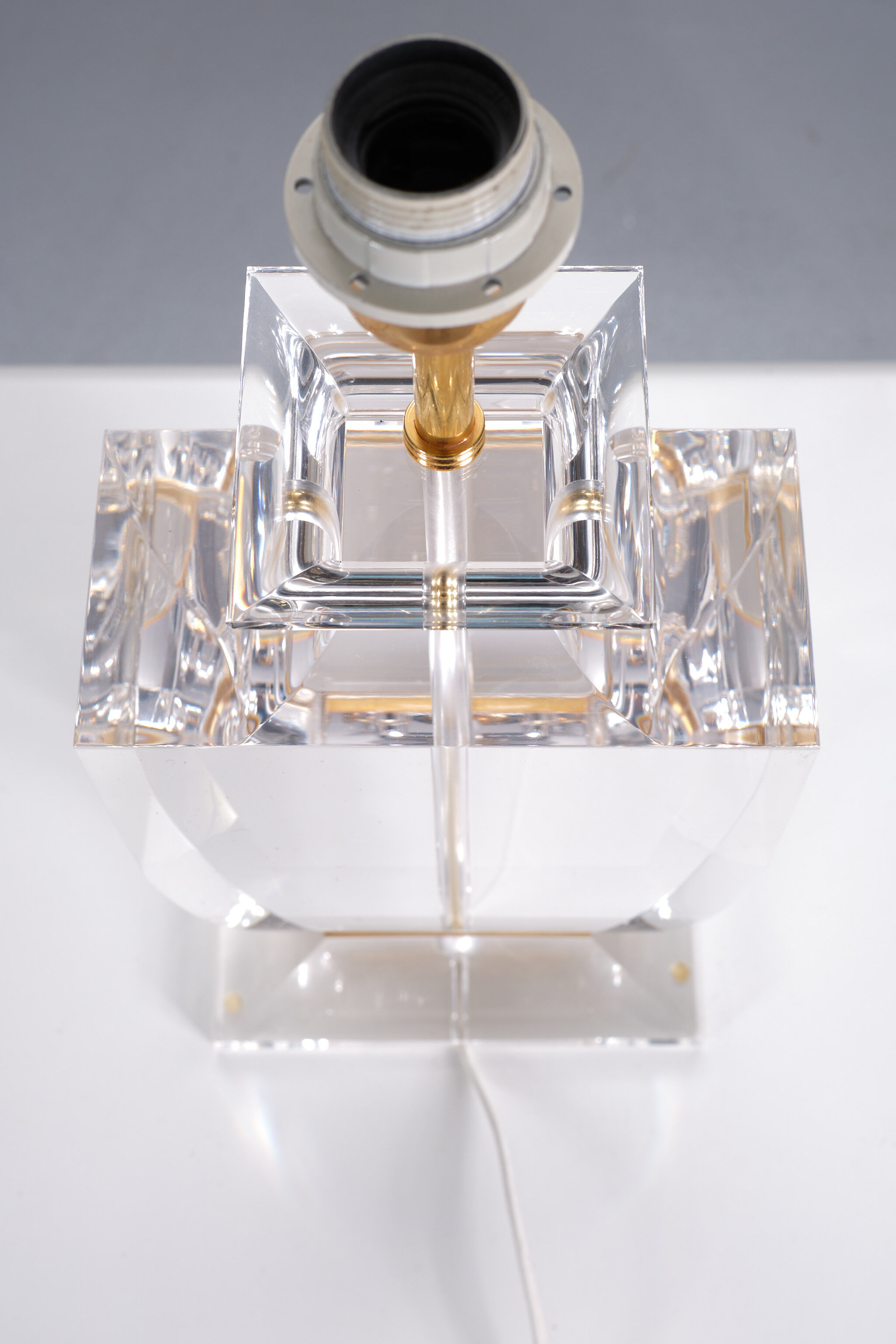 Regency Lucite Table Lamp, 1970s, France