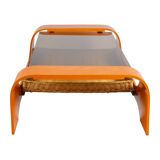 Orange and Smoke Space Age Couch Table