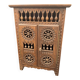Miniature wooden wardrobe for dolls, hand-carved in Breton French style.