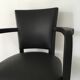 Leather-wrapped black bridge chair