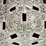 Glass faceted cube chandelier by Jaroslav Bejvl for Kamenicky Senov, year 1968