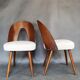 Lot de 4 chaises vintage en noyer et tissu par Antonin Suman, Tchécoslovaque 1960