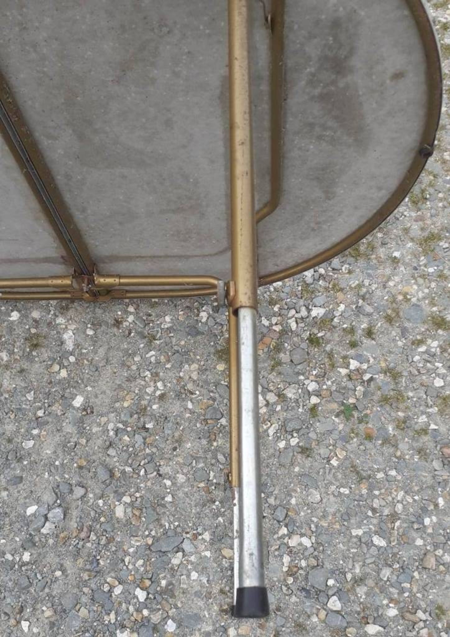 Ensemble table et duo chaises pliantes camping vintage 1970