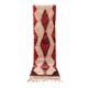Tapis couloir berbère rouge et beige 75 x 280 cm