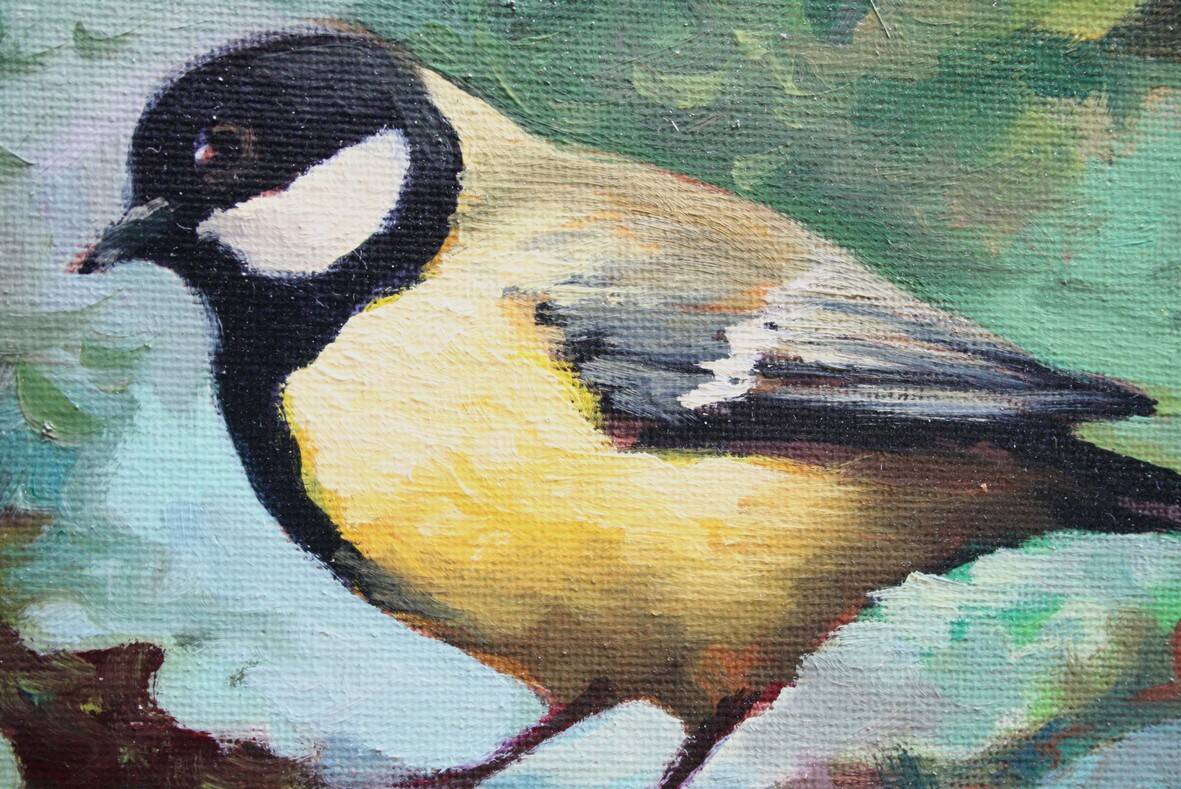 Oil painting on canvas board, size 13 x 18 cm.