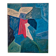 Abstract table blue green red 60x50 cm painting signed