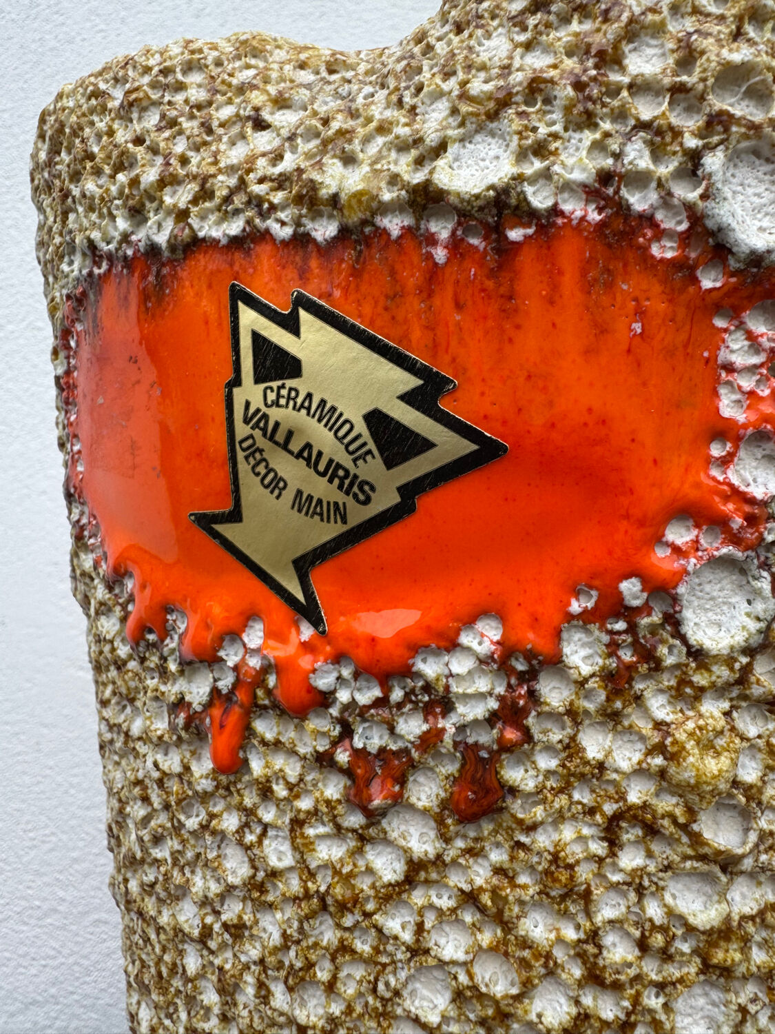 Large ceramic vase from Vallauris, 1970s