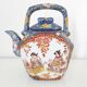 Japanese porcelain teapot with geisha decor