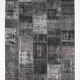 7x10 distressed black & gray vintage rug, 299x203cm