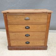 Petite commode Chêne Orme Acajou début XXème