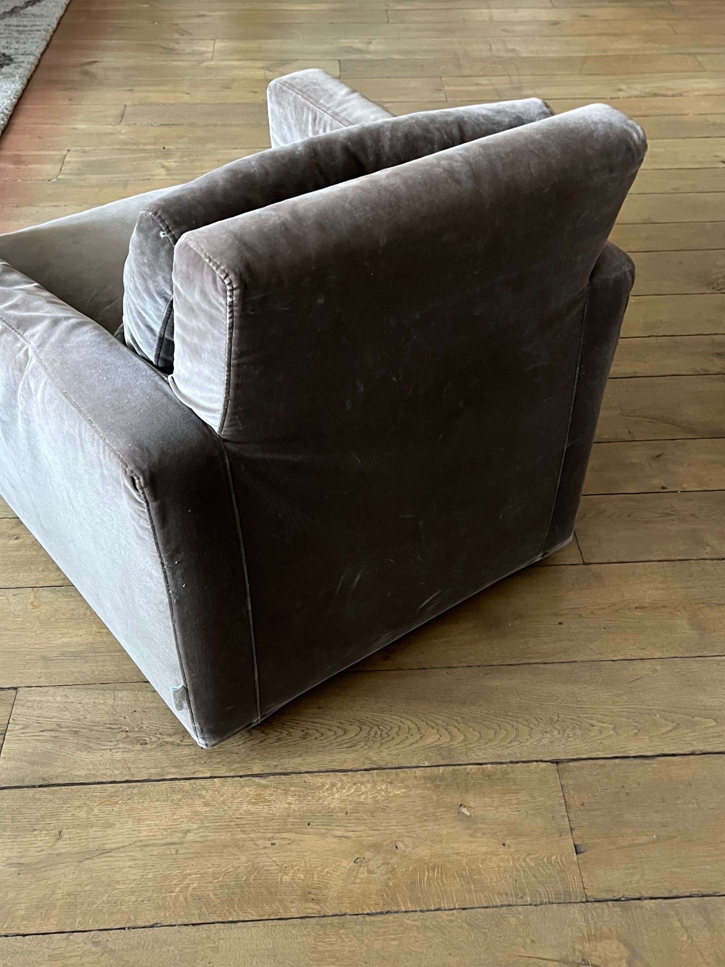 Armchair chester habitat velvet plum