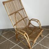 Large rattan armchair